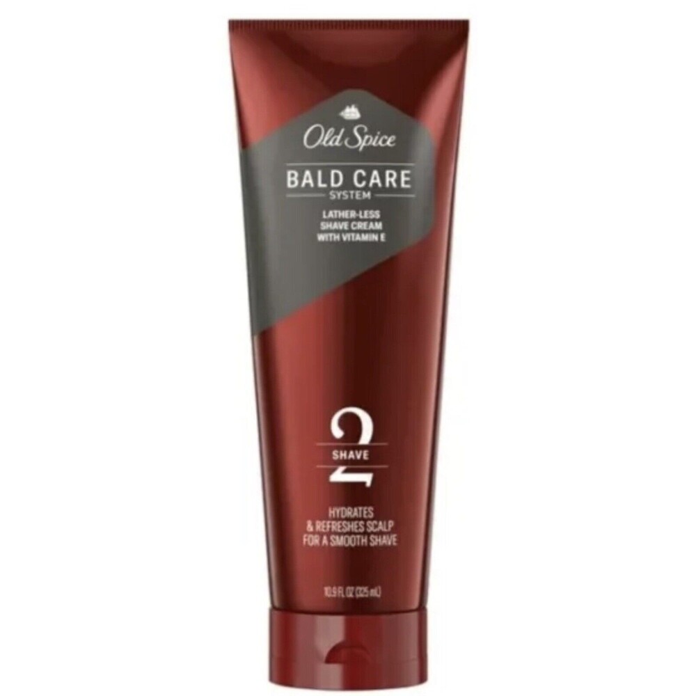 Old Spice Bald Care System Lather-less Shave Cream with Vitamin E, 10.9 fl oz